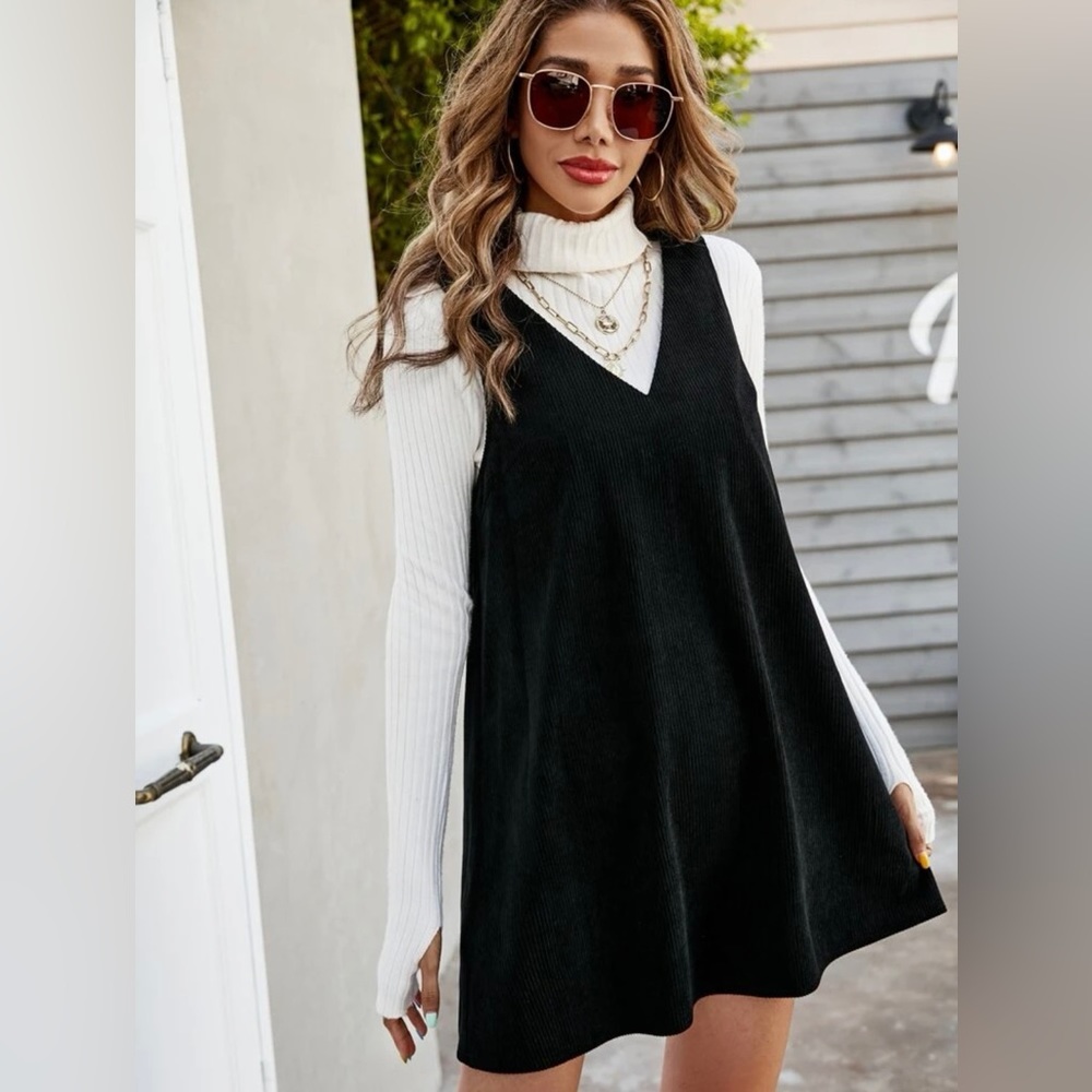 Black dress  corduroy